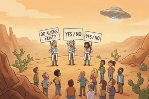 representation of polling data on the UFO phenomenon