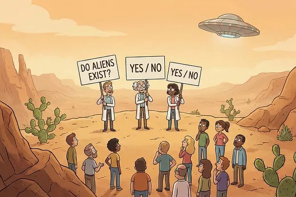 representation of polling data on the UFO phenomenon