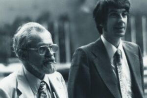 A photograph of two great ufologists representing all of history's ufologists