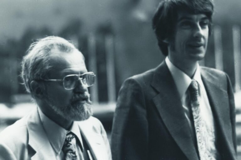 A photograph of two great ufologists representing all of history's ufologists