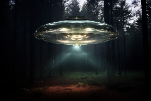 A transparent UFO
