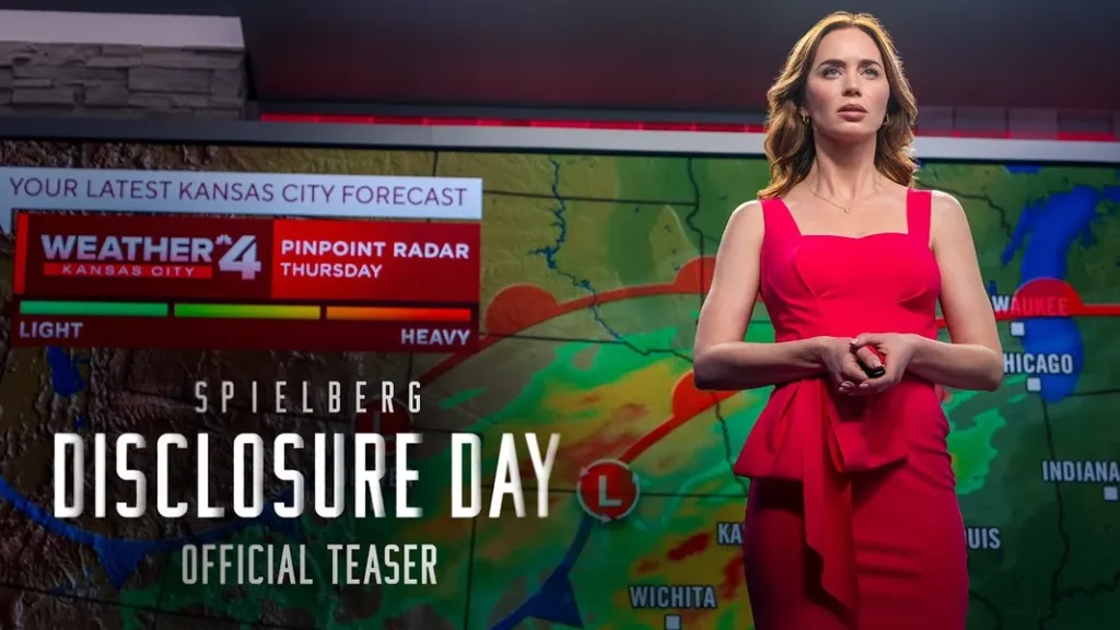 An image from Universal Pictures used to represent the trailer for the upcoming Stephen Spielberg movie, Disclosure Day