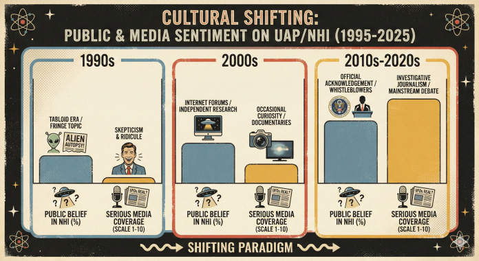 Cultural Shifts: Public and Media Sentiment on UAP and NHI