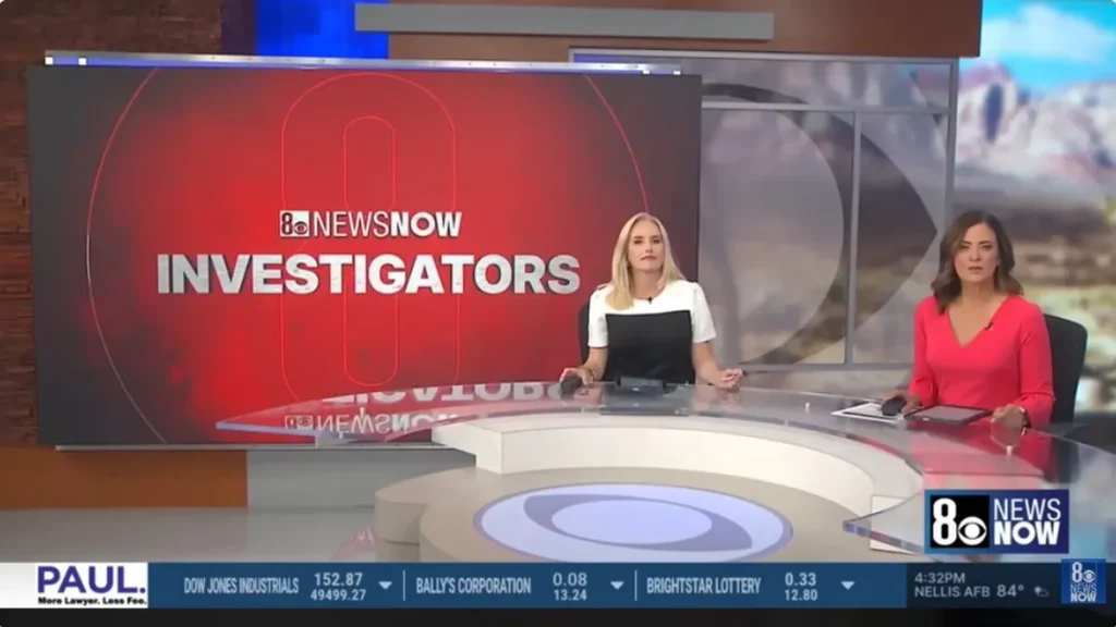 8 News Now, Las Vegas NV, Covering the WSJ UAP disinformation piece