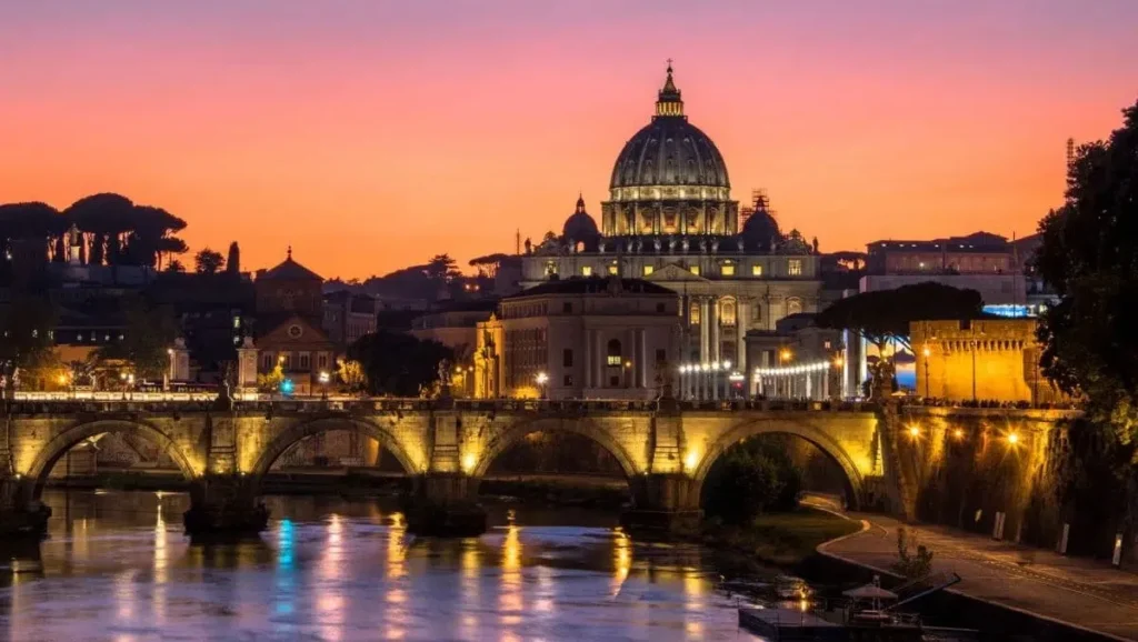 Vatican City at night